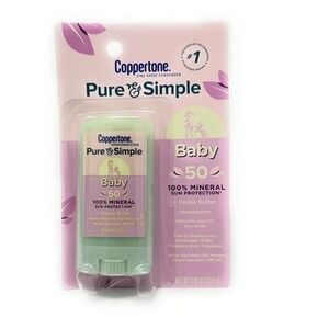 Coppertone Pure & Simple Baby SPF 50 -100% Mineral Sunscreen Stick 3/2026ex